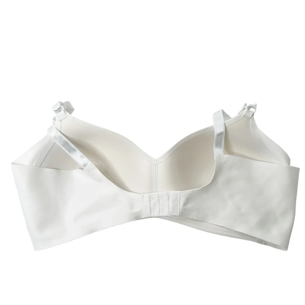 Warner's Womens Bra White Wirefree Smooth Adjustable Straps Light Padded 38D - Picture 3 of 5